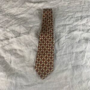 Robert Talbott Best Of Class Classic 58" Necktie 100% Silk Red Blue Tie Handmade